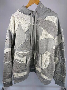 Who Decides War Men's Atom Pullover Hoodie Sweatshirt Vintage Grey Size L
